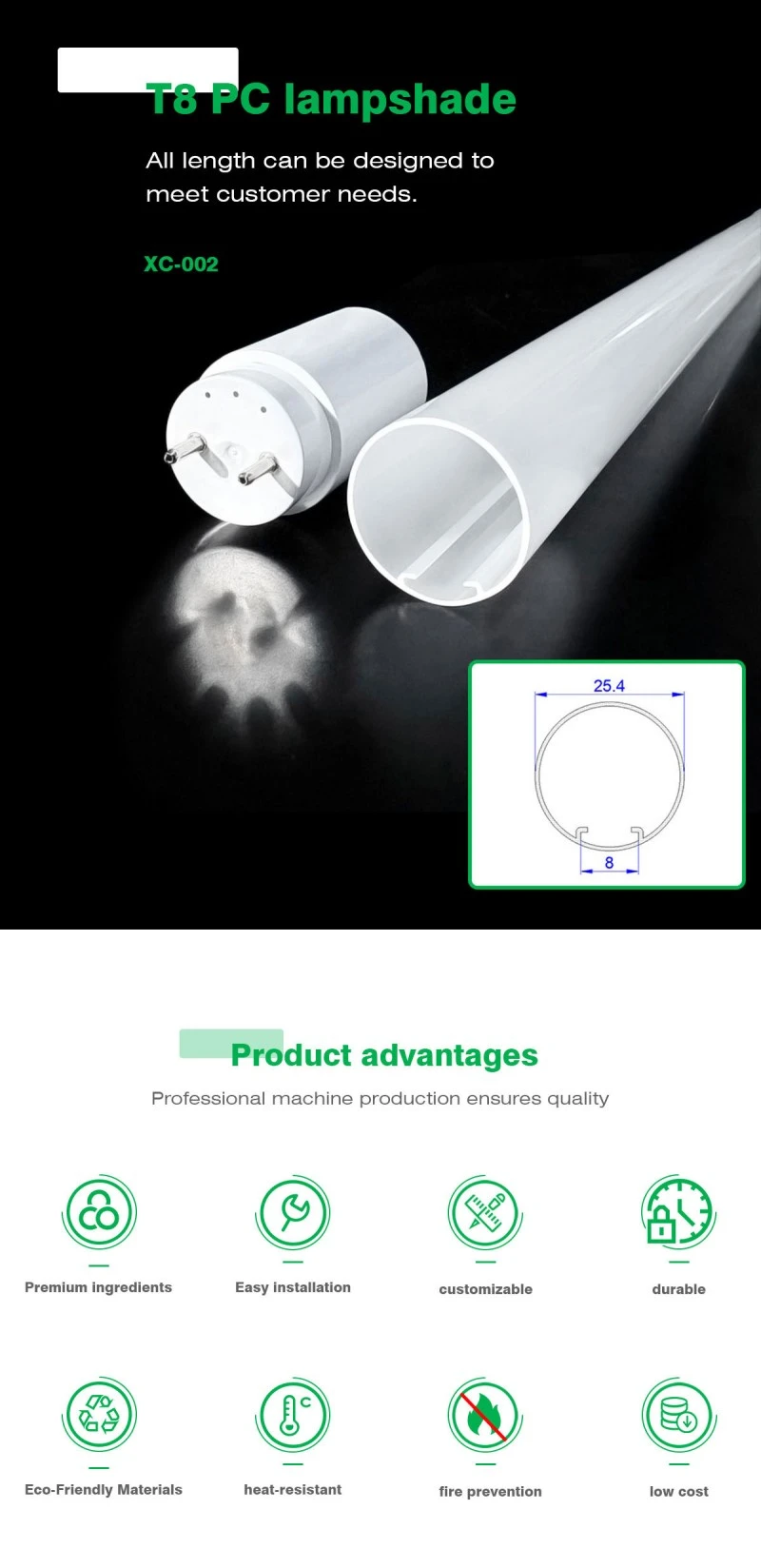 T8 Tube Housing Kit T8 Tube Housing Kit